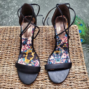 Madden Girl Black G-Debi Strappy Heels